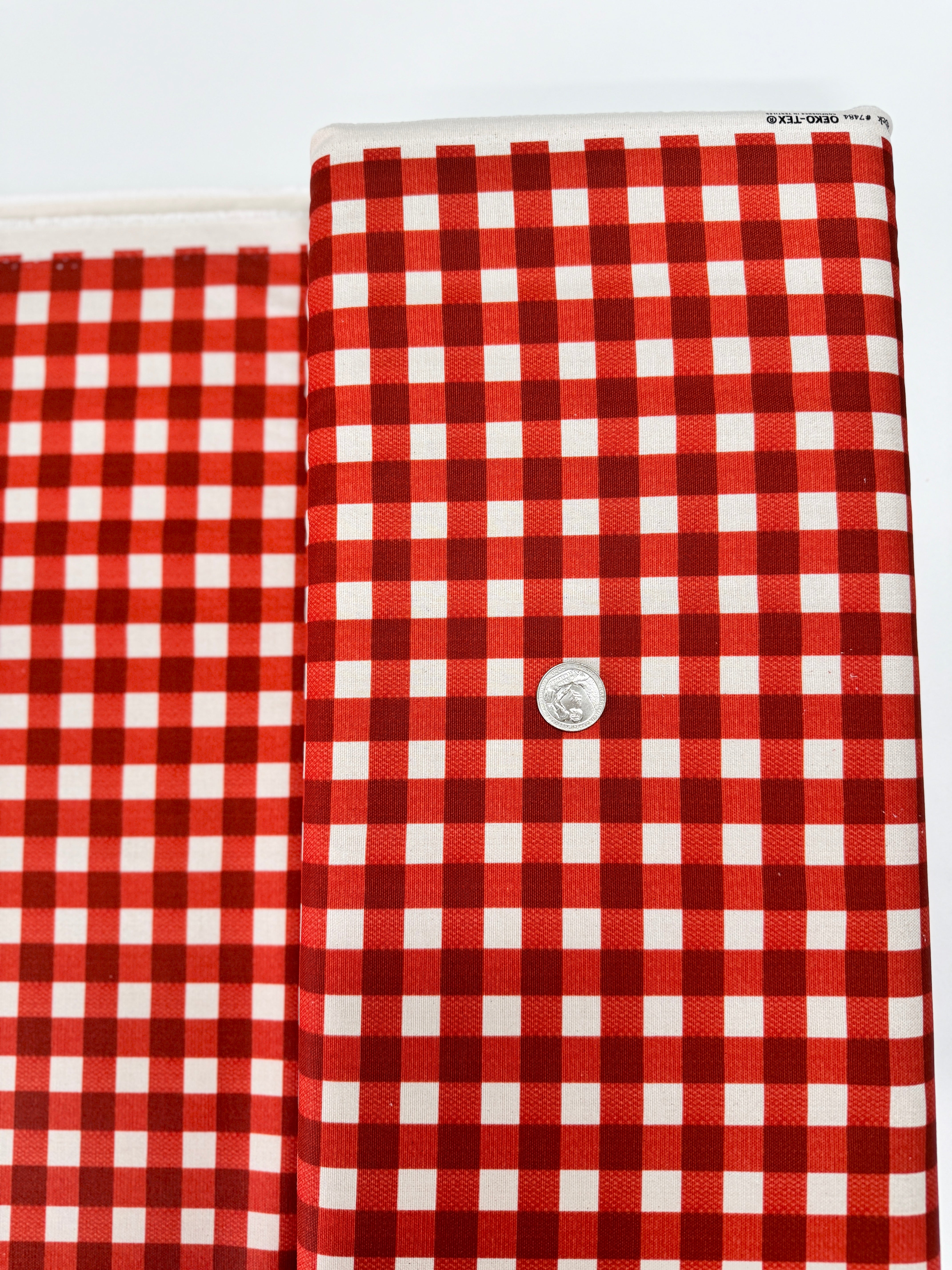 Farm and Garden Canvas - Gingham Tomato Canvas Yardage