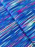 Luminous Blooms Cobalt Blue brushstroke pattern on cotton by Kanvas Studio for Benartex – vibrant blue with pink and red streaks