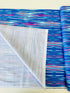 Luminous Blooms Cobalt Blue brushstroke pattern on cotton by Kanvas Studio for Benartex – vibrant blue with pink and red streaks