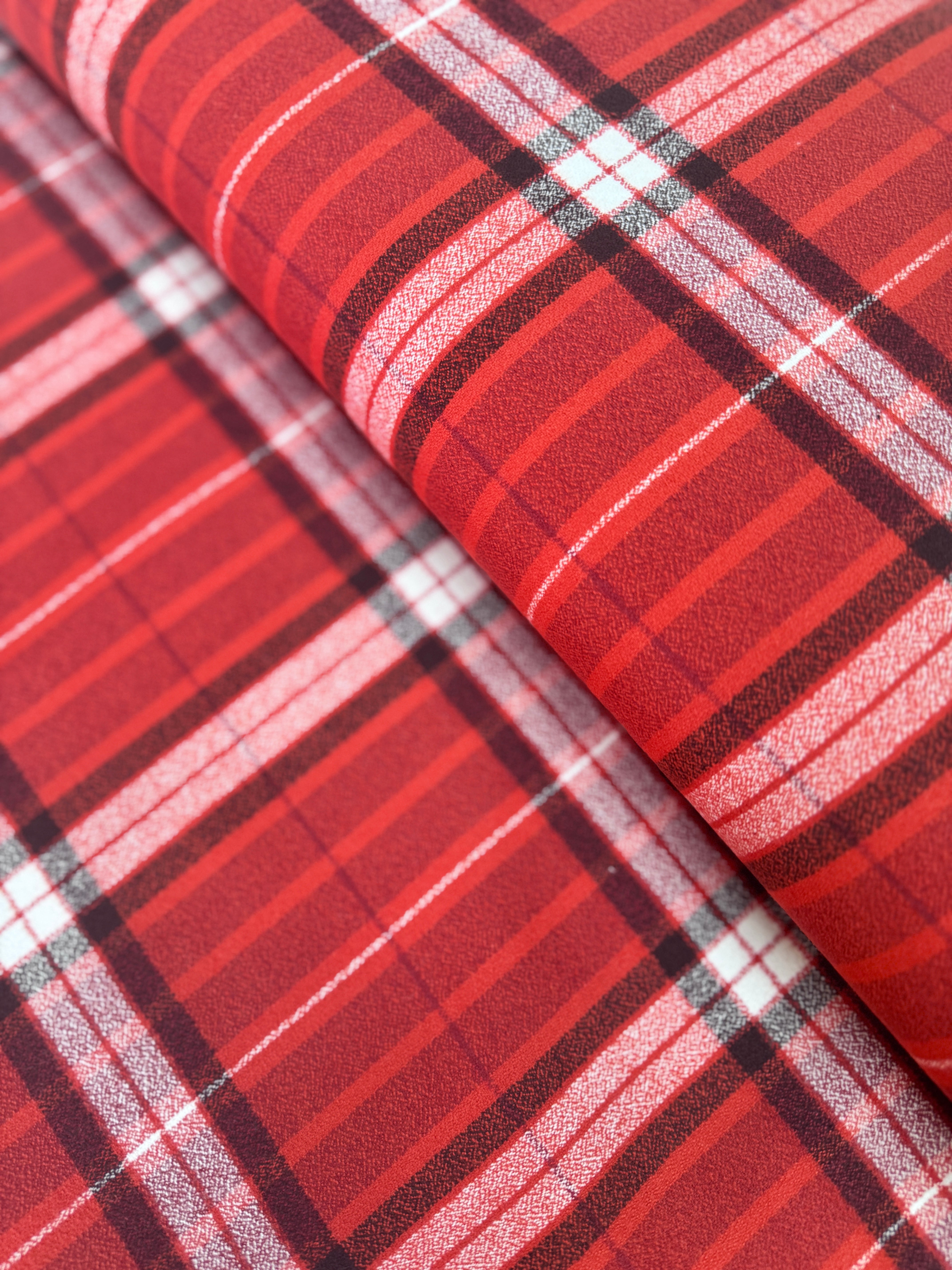 Mammoth Organic Flannel Red Plaid Fabric by Robert Kaufman – 100% Organic Cotton Brushed Flannel