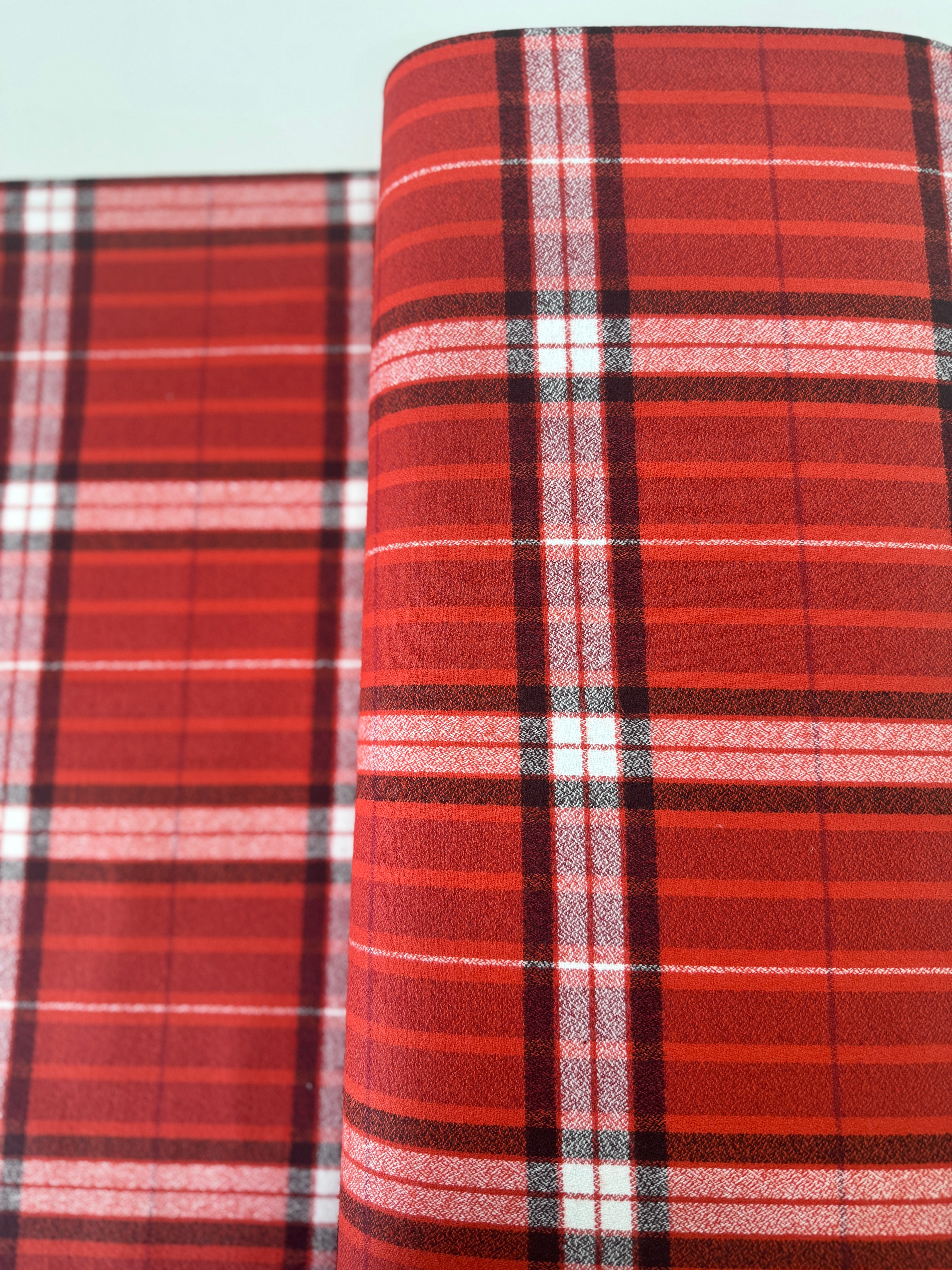 Mammoth Organic Flannel Red Plaid Fabric by Robert Kaufman – 100% Organic Cotton Brushed Flannel
