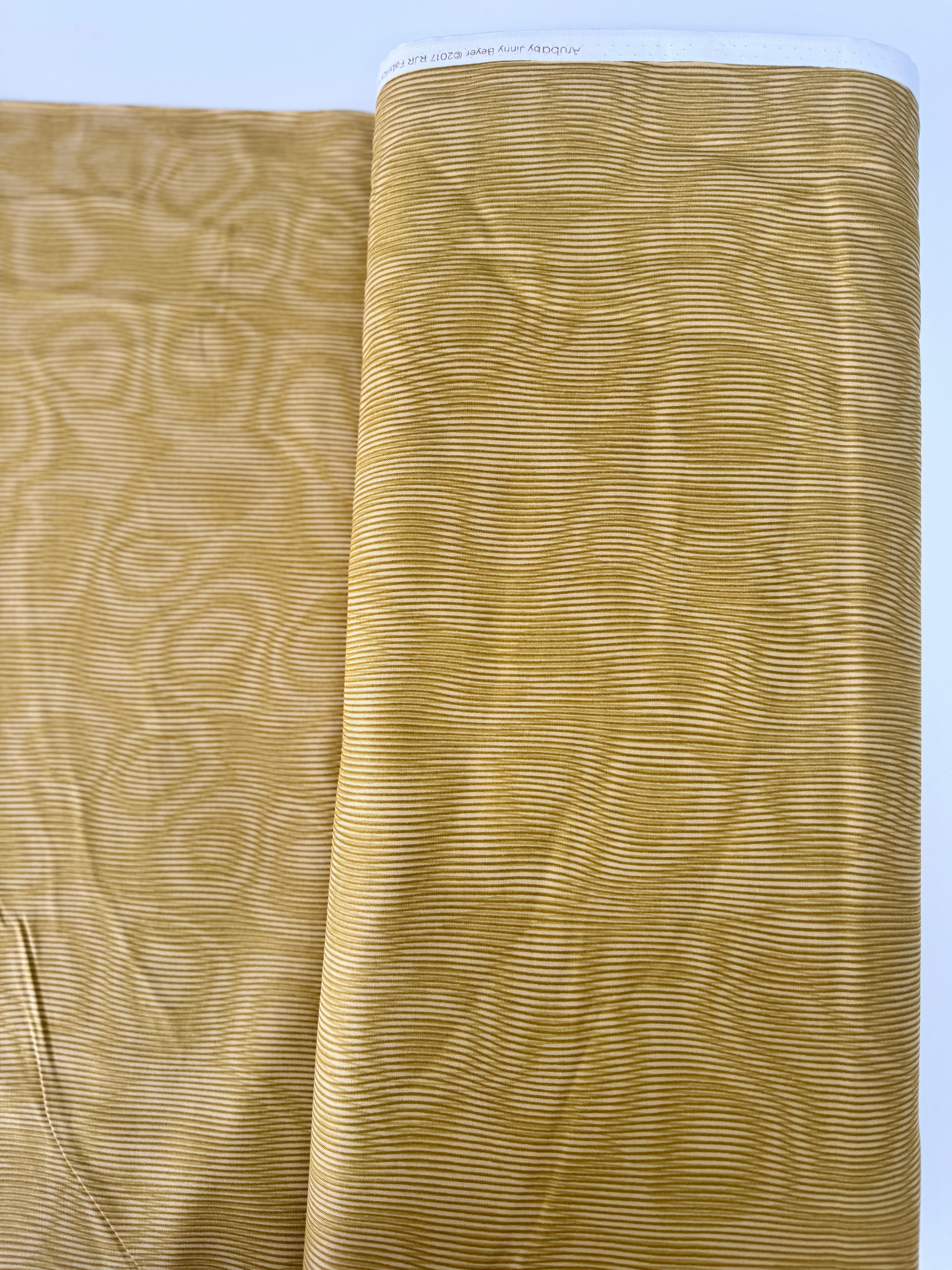 Aruba Moire Gold Fabric by Jinny Beyer for RJR Fabrics – Rich Gold Cotton with Subtle Texture