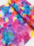Good Vibes rainbow fabric by Hoffman Fabrics with vibrant digital spectrum design on cotton.