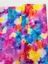 Good Vibes rainbow fabric by Hoffman Fabrics with vibrant digital spectrum design on cotton.