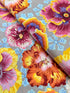 Floating Hibiscus Grey fabric by Philip Jacobs – grey hibiscus floral cotton from the Kaffe Fassett Collective