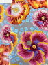 Floating Hibiscus Grey fabric by Philip Jacobs – grey hibiscus floral cotton from the Kaffe Fassett Collective
