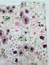 Blooming Lovely – Petal Journal Collage fabric by Janet Clare for Moda Fabrics with layered script, florals, and blush tones.
