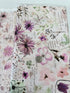 Blooming Lovely – Petal Journal Collage fabric by Janet Clare for Moda Fabrics with layered script, florals, and blush tones.