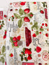 Berry Sweet Strawberries Market Collage Beige Fabric by Timeless Treasures – digitally printed red strawberry and market text design on beige cotton