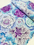 Brassica Sky floral cotton fabric by Philip Jacobs for Free Spirit – Kaffe Fassett Collective blue flower print