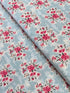 Abbie Floral Aqua Fabric by Sue Daley Designs for Riley Blake – Aqua background with red and white floral print