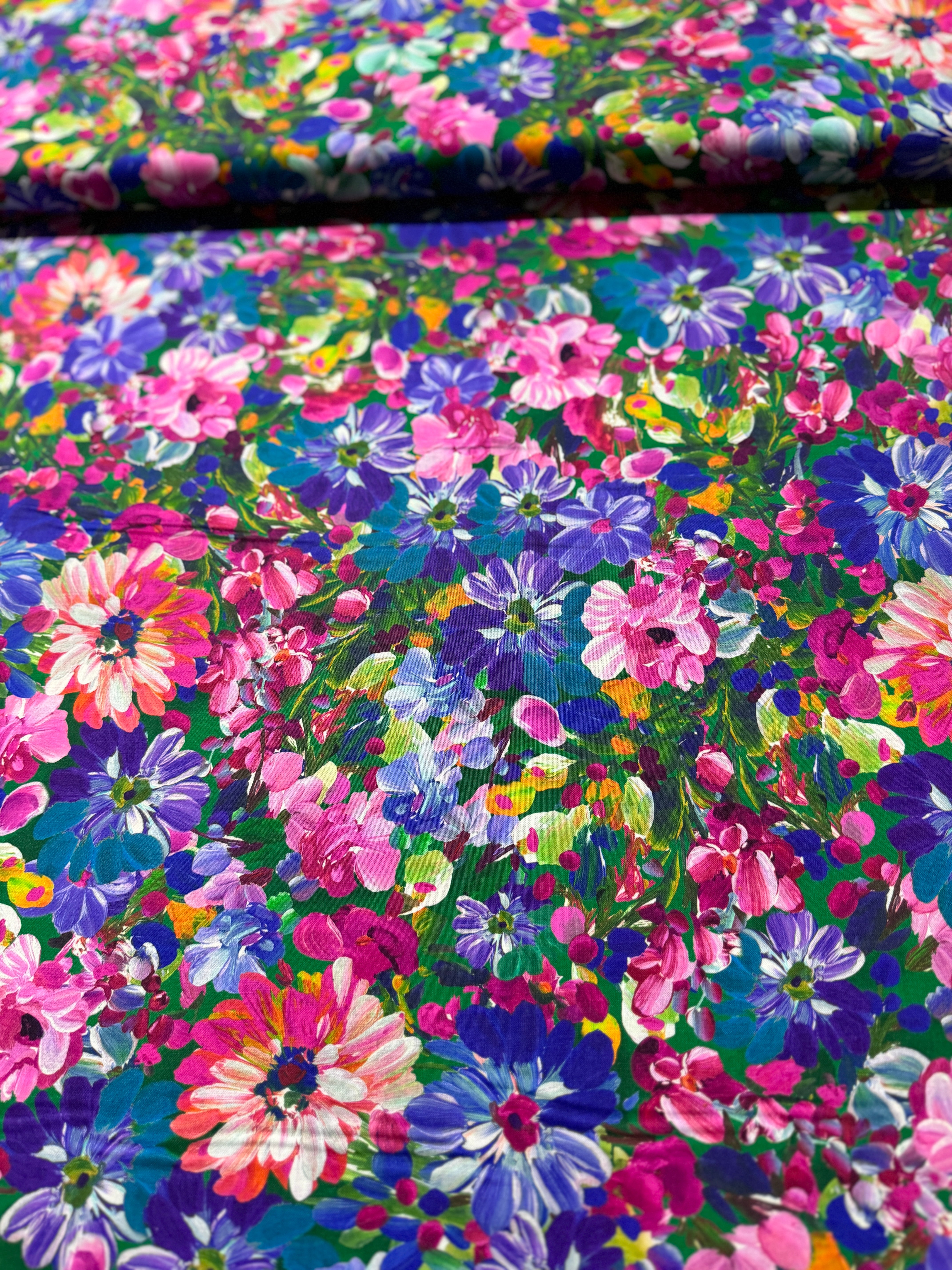 Painterly Petals Meadow - Large Floral Garden - Remnant