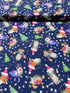 Holiday Cats Navy Yardage