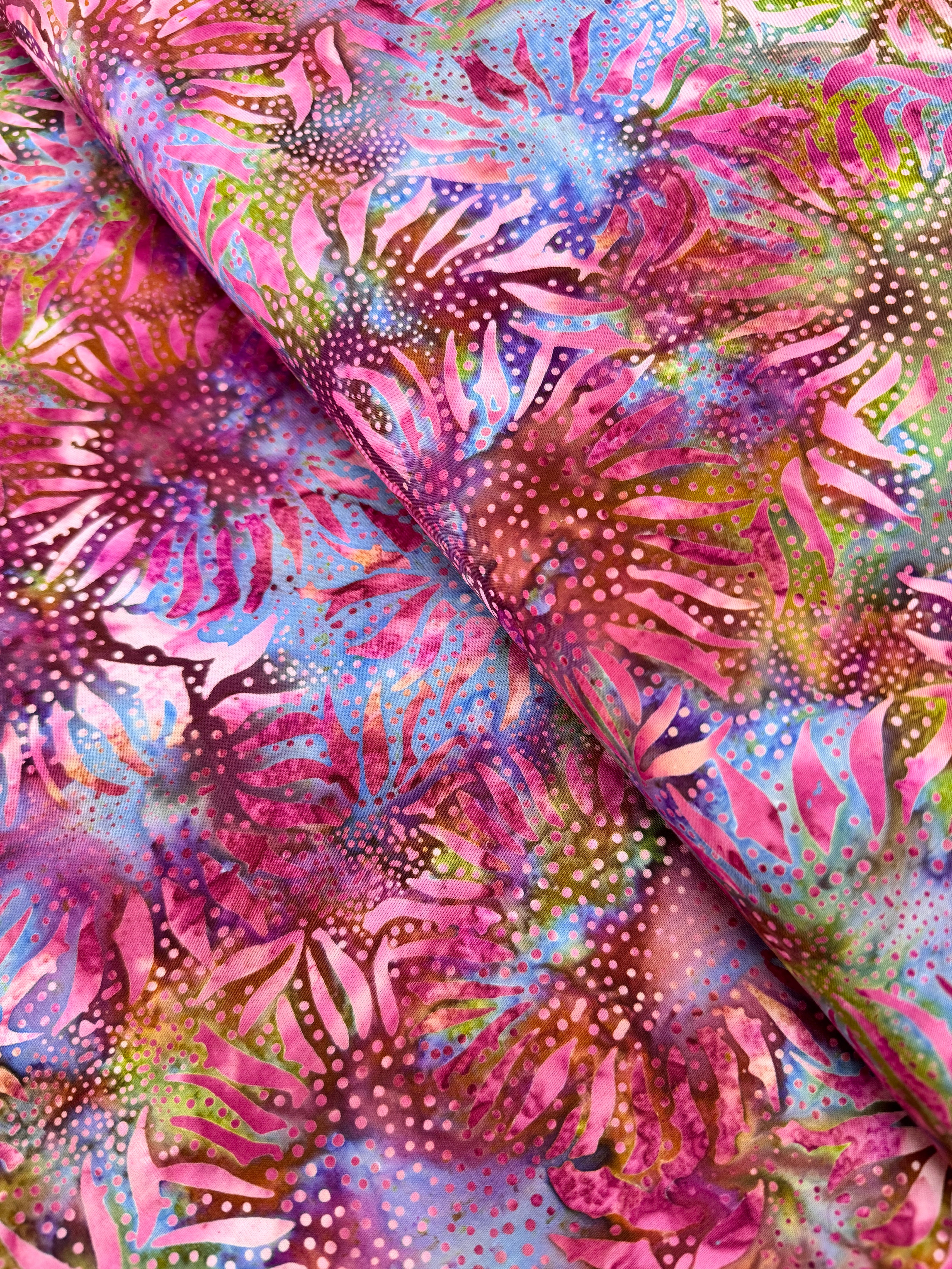 Bali Chop - Sunflower Strawberry Batik Yardage