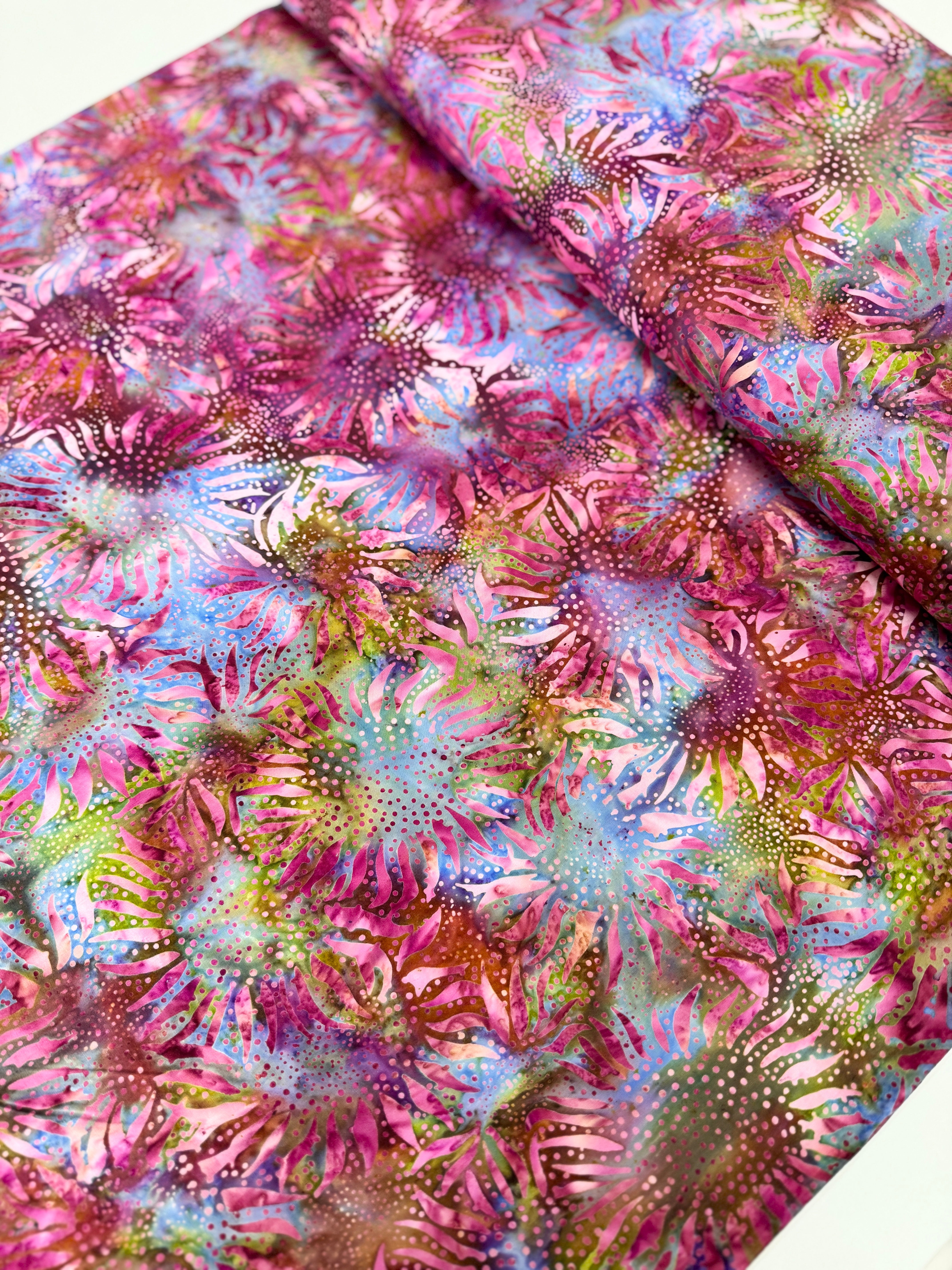 Bali Chop - Sunflower Strawberry Batik Yardage