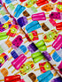Sweet Tooth Popsicles fabric by Mary Lake Thompson for Robert Kaufman Fabrics – colorful popsicles on white background, 100% cotton quilting fabric.