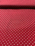 Sevenberry Canvas Natural Dots -  Dots on Red Yardage