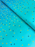 Ombre Confetti Metallic Turquoise Quilting Cotton Fabric by V and Co. for Moda Fabrics – 43/44″ wide – 10871-208M