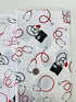 Calling All Nurses - Blood Pressure Cuff/Stethoscope On White Yardage