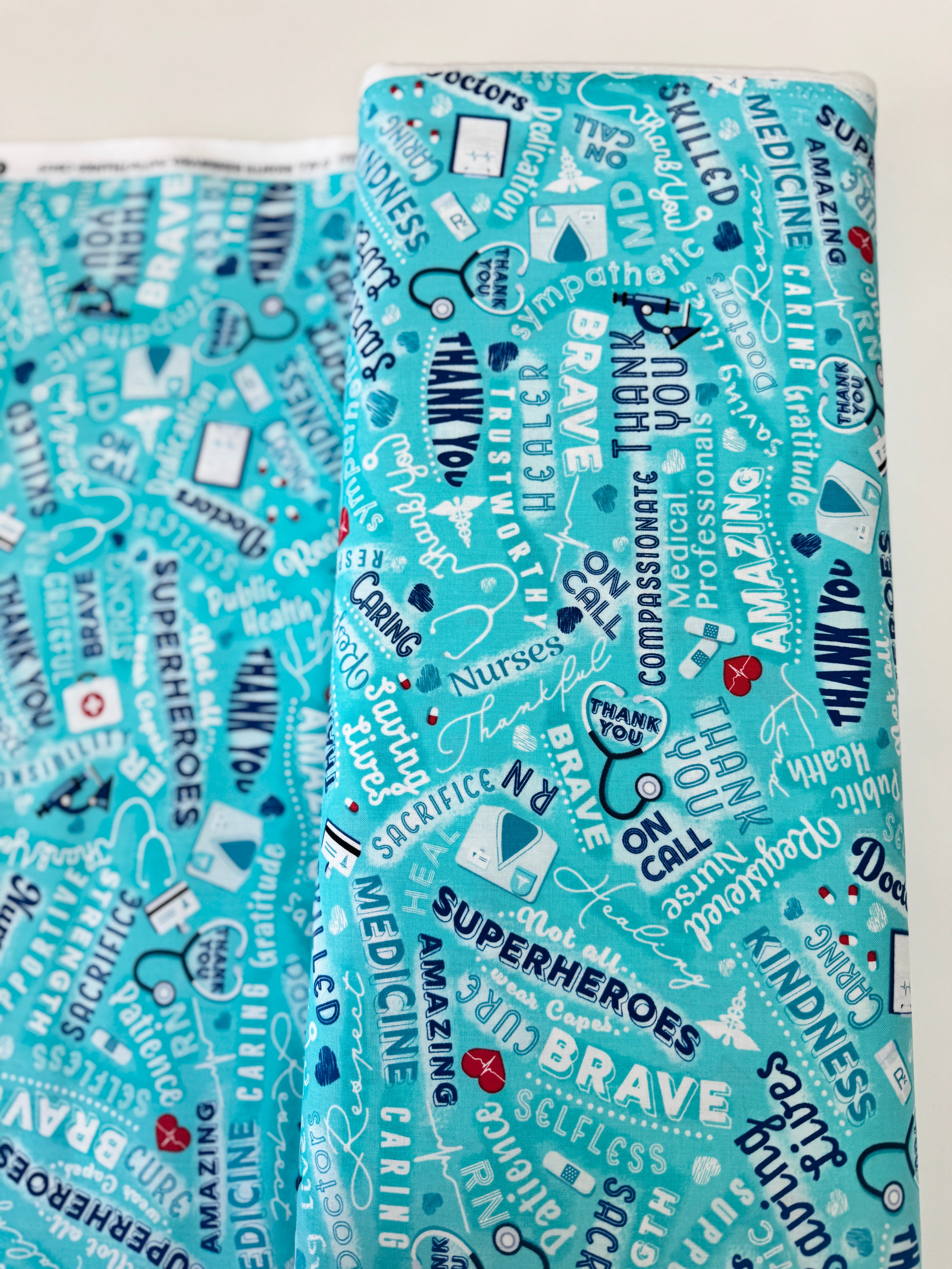 Everyday Heroes – Medical Heroes fabric by Timeless Treasures featuring doctors and nurses on premium quilting cotton