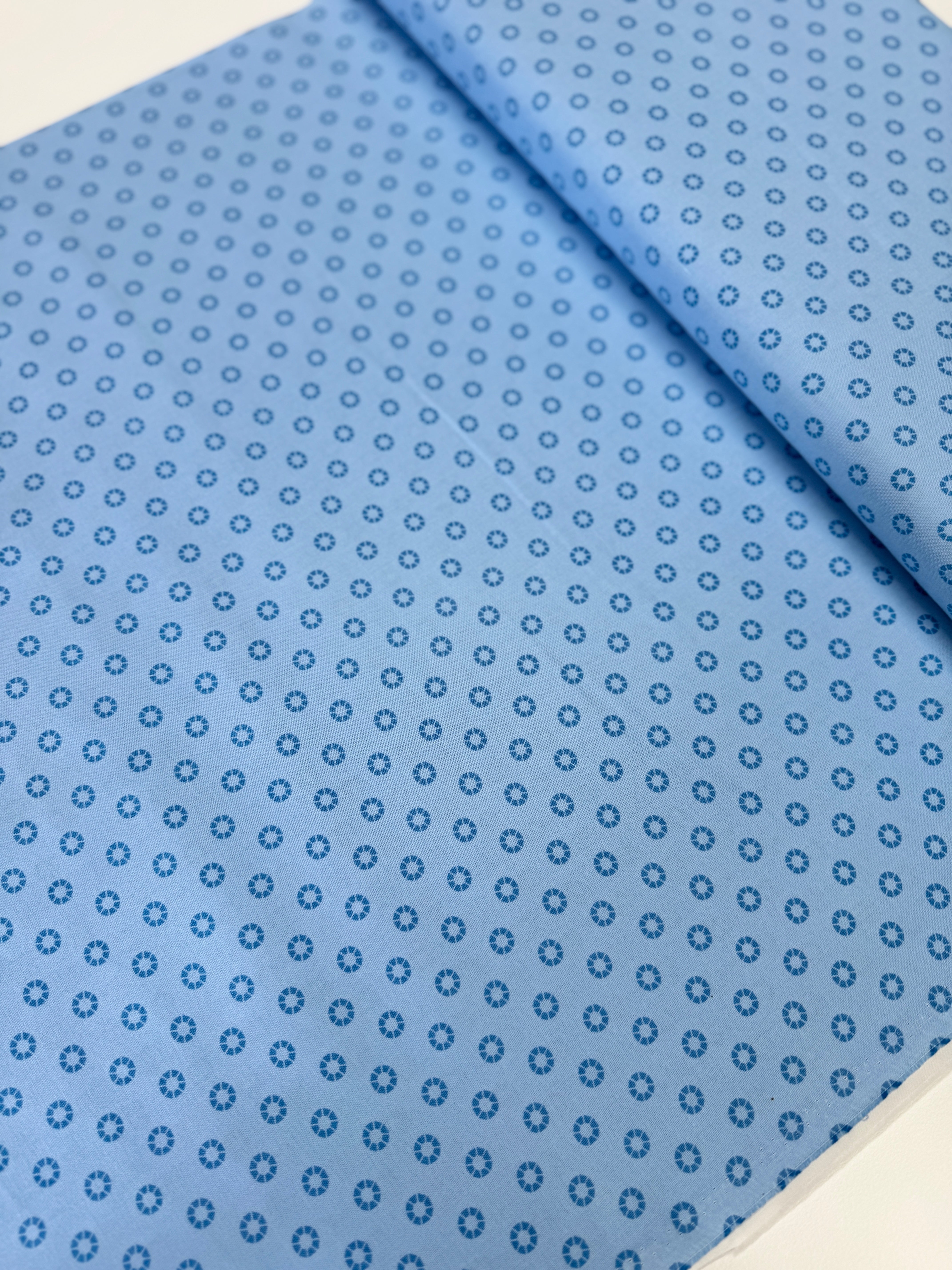 Designer Rhinestone – Periwinkle Quilting Cotton Fabric by Free Spirit Fabrics – subtle rhinestone-inspired design in periwinkle blue