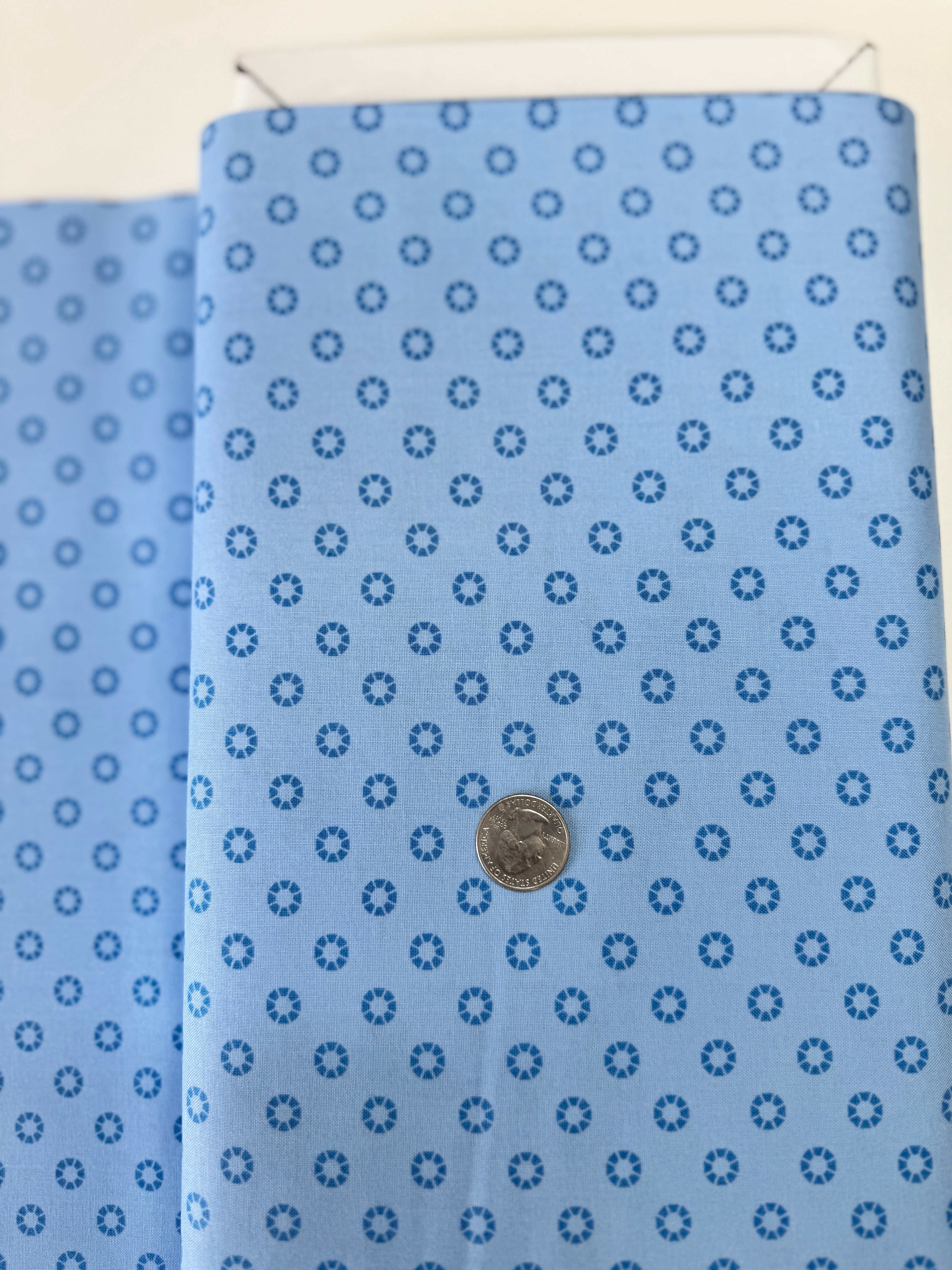 Designer Rhinestone – Periwinkle Quilting Cotton Fabric by Free Spirit Fabrics – subtle rhinestone-inspired design in periwinkle blue