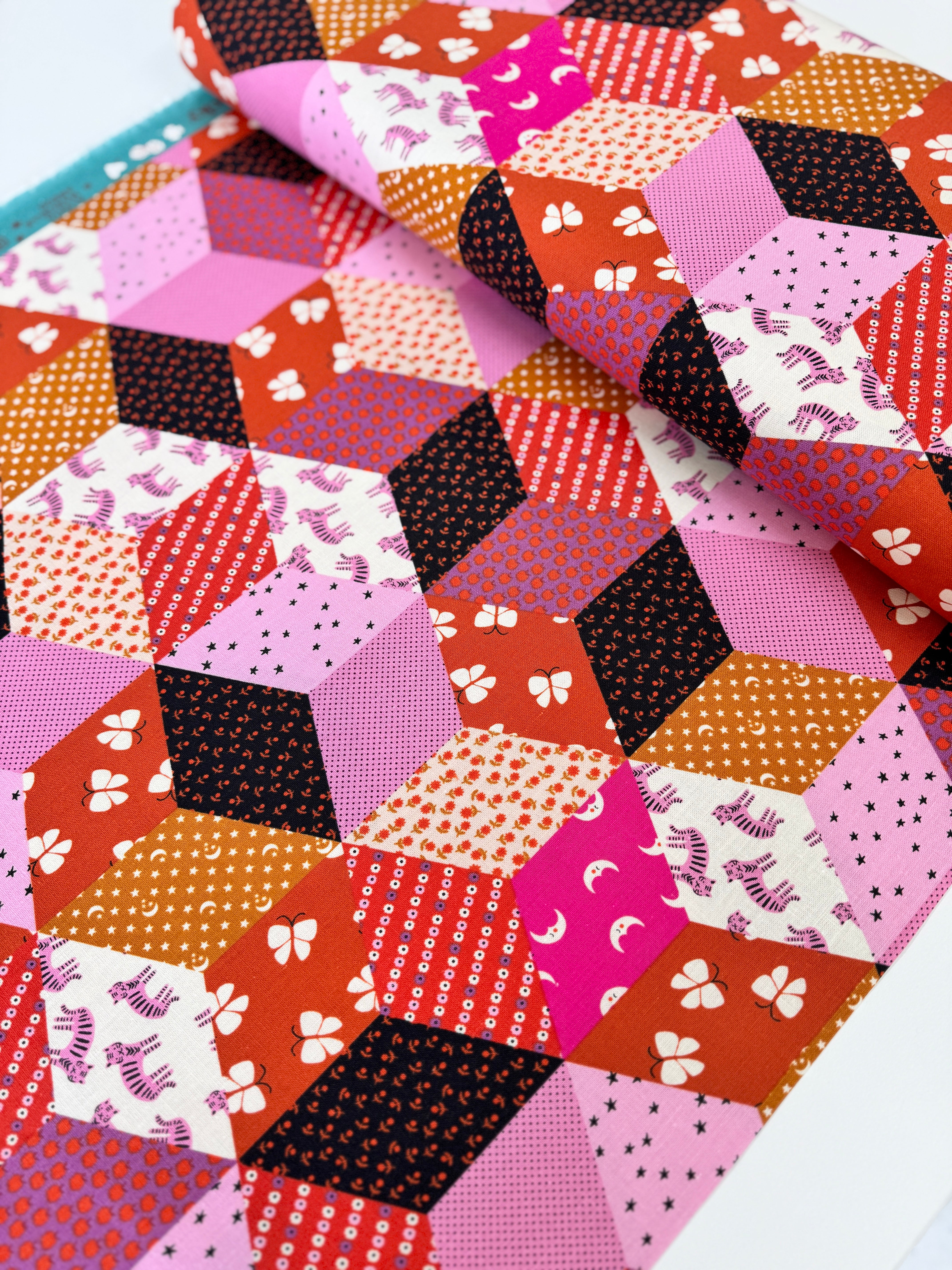 Ruby Star Society Ooh Lucky Lucky Heliotrope Canvas Fabric by Alexia Abegg for Moda Fabrics