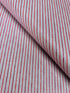 Holiday Charms Stripe Scarlet Silver Metallic Fabric by Studio RK for Robert Kaufman