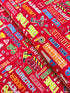 Construction Crew Glow in the Dark Red Fabric by Kanvas Studio for Benartex