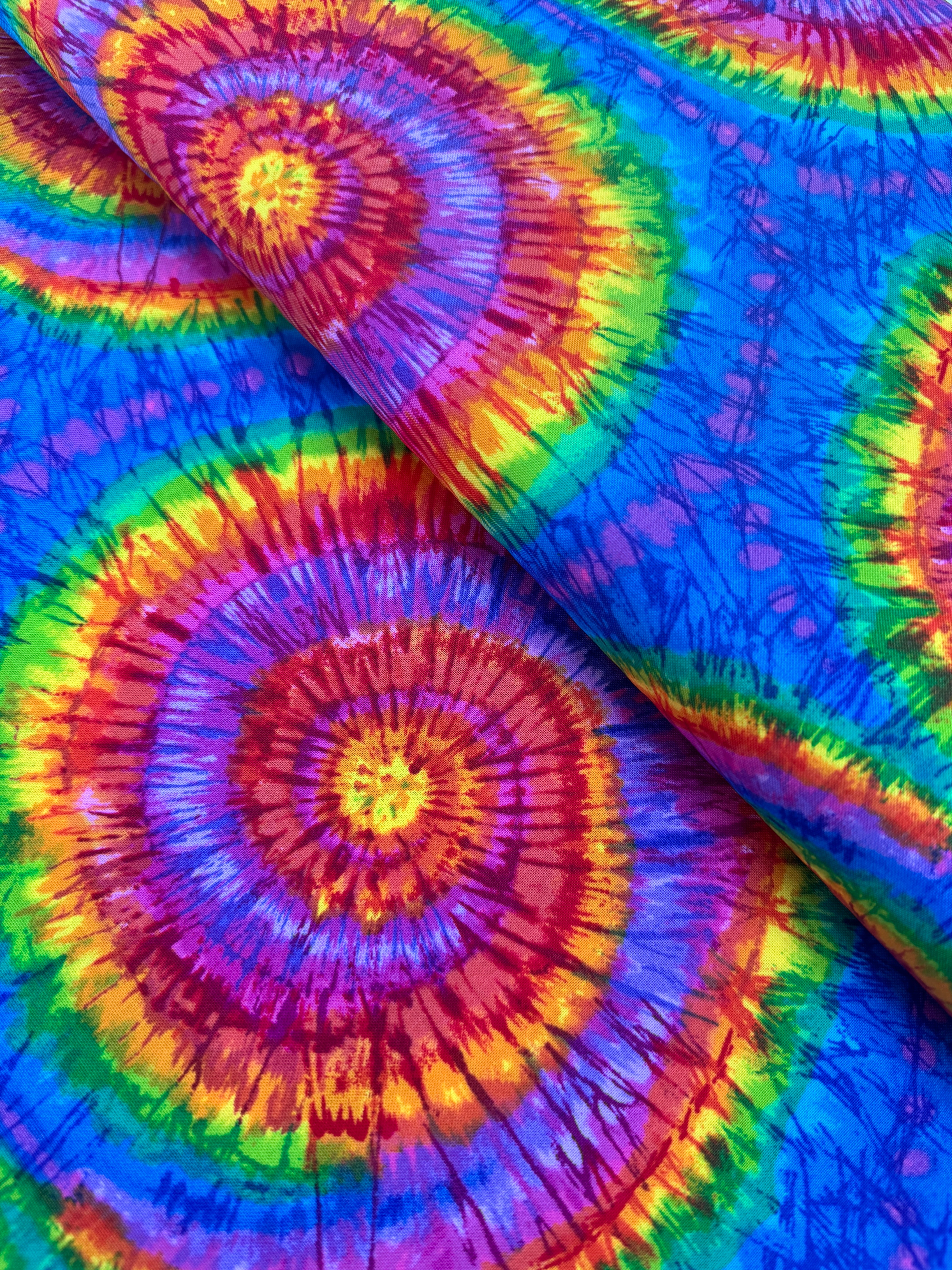Too Cool For School Cassidy Multi Tie-Dye fabric by Timeless Treasures – colorful 100% cotton quilting fabric.