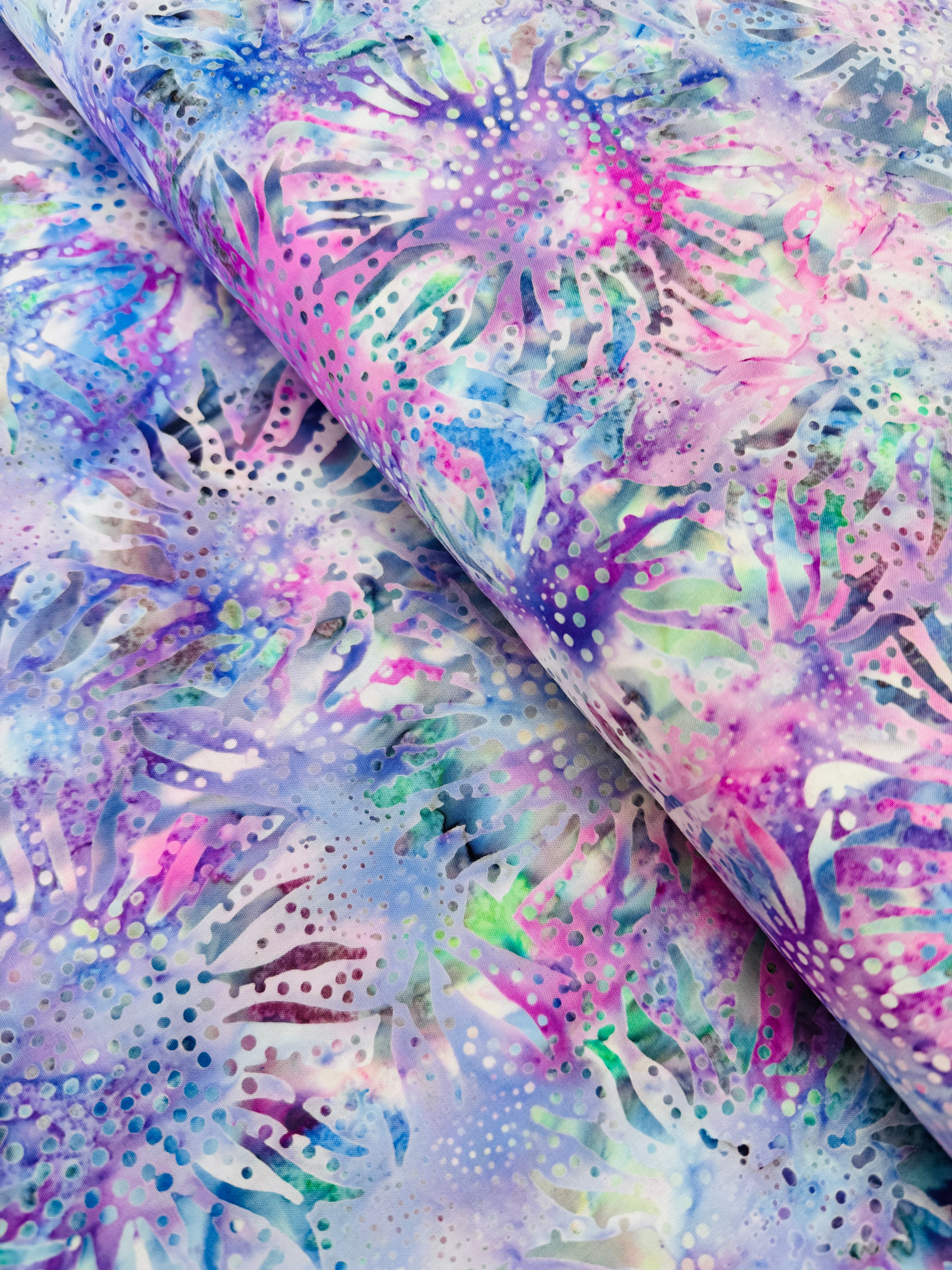 Bali Chops Sunflower Tupelo Batik Fabric by Hoffman – hand-dyed cotton