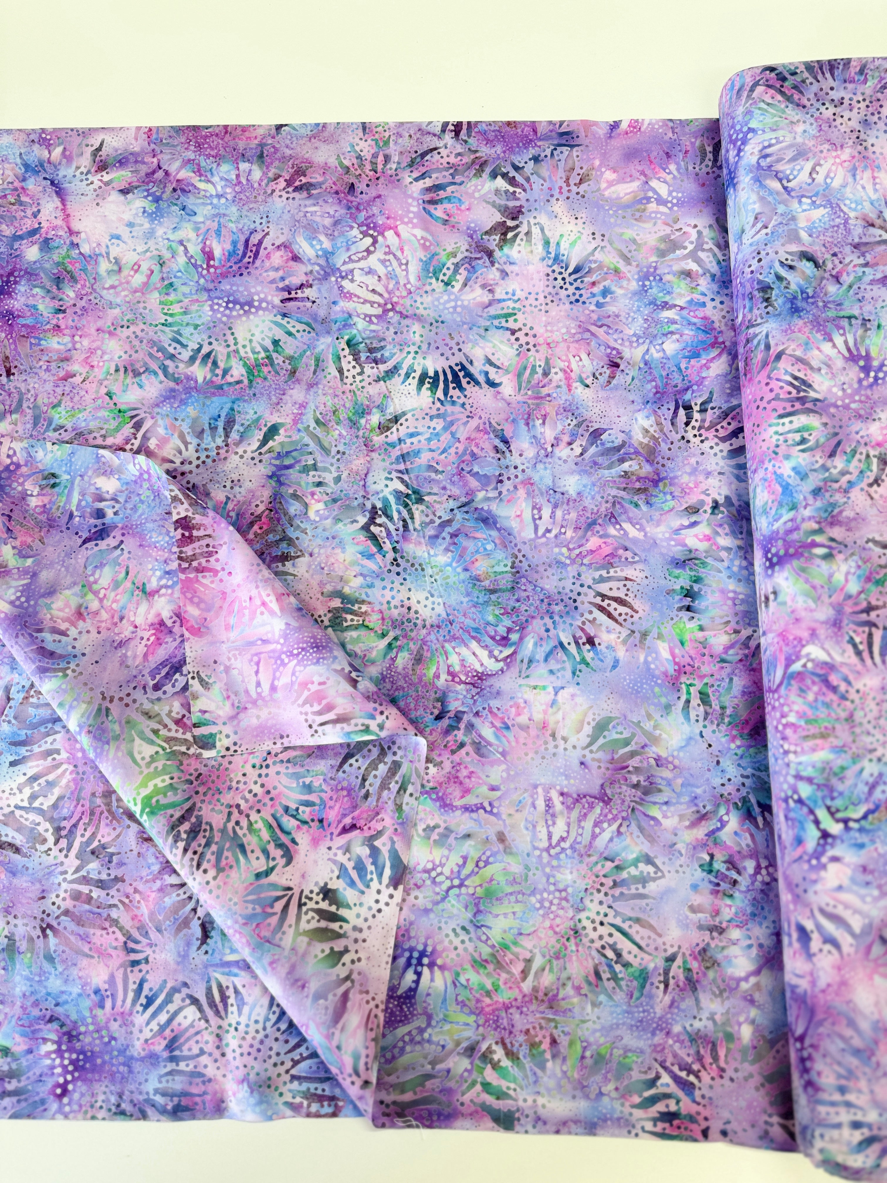 Bali Chops Sunflower Tupelo Batik Fabric by Hoffman – hand-dyed cotton