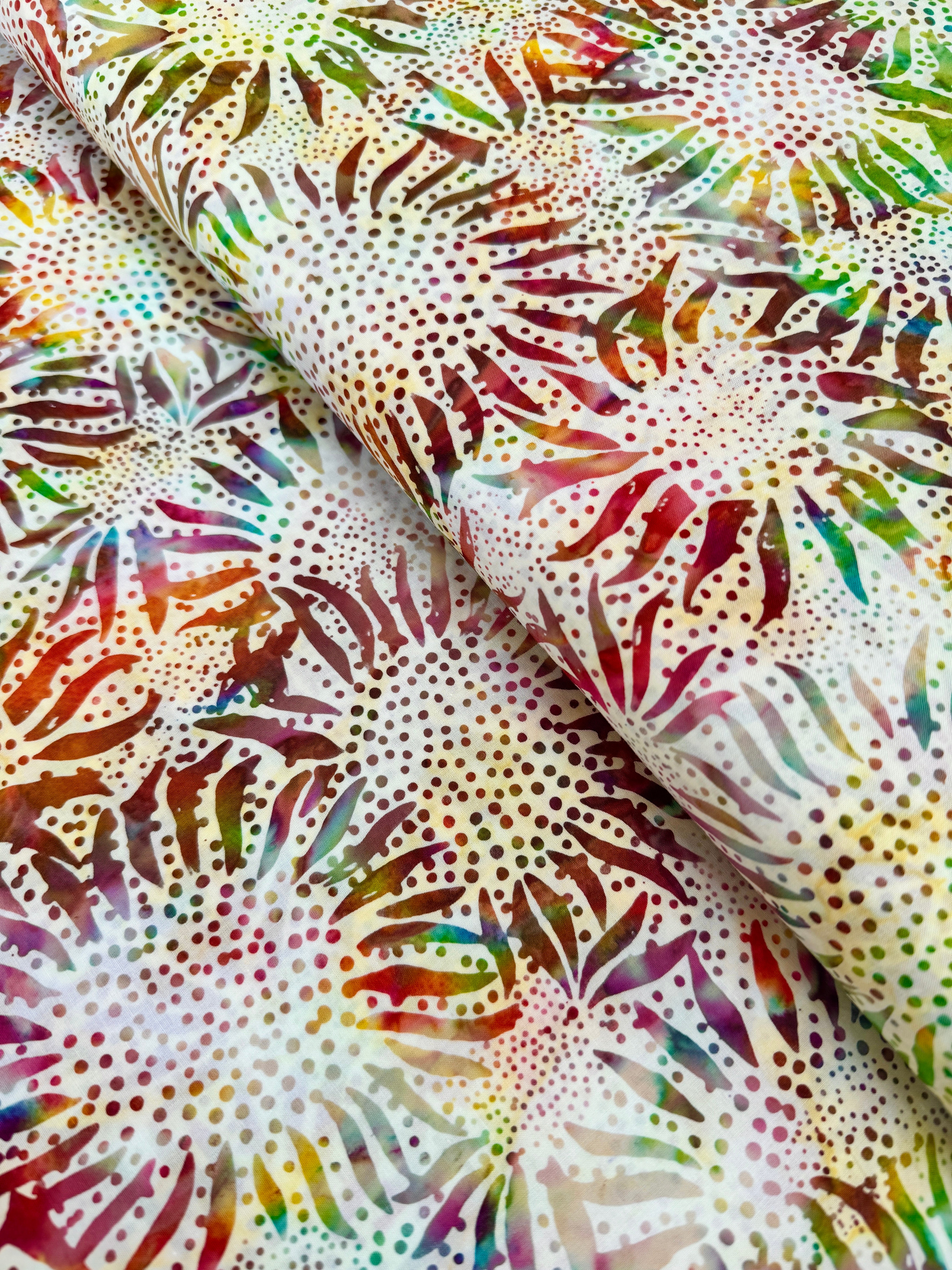 Sunflower Woodstock Batik Fabric - Bali Chop by Hoffman Fabrics