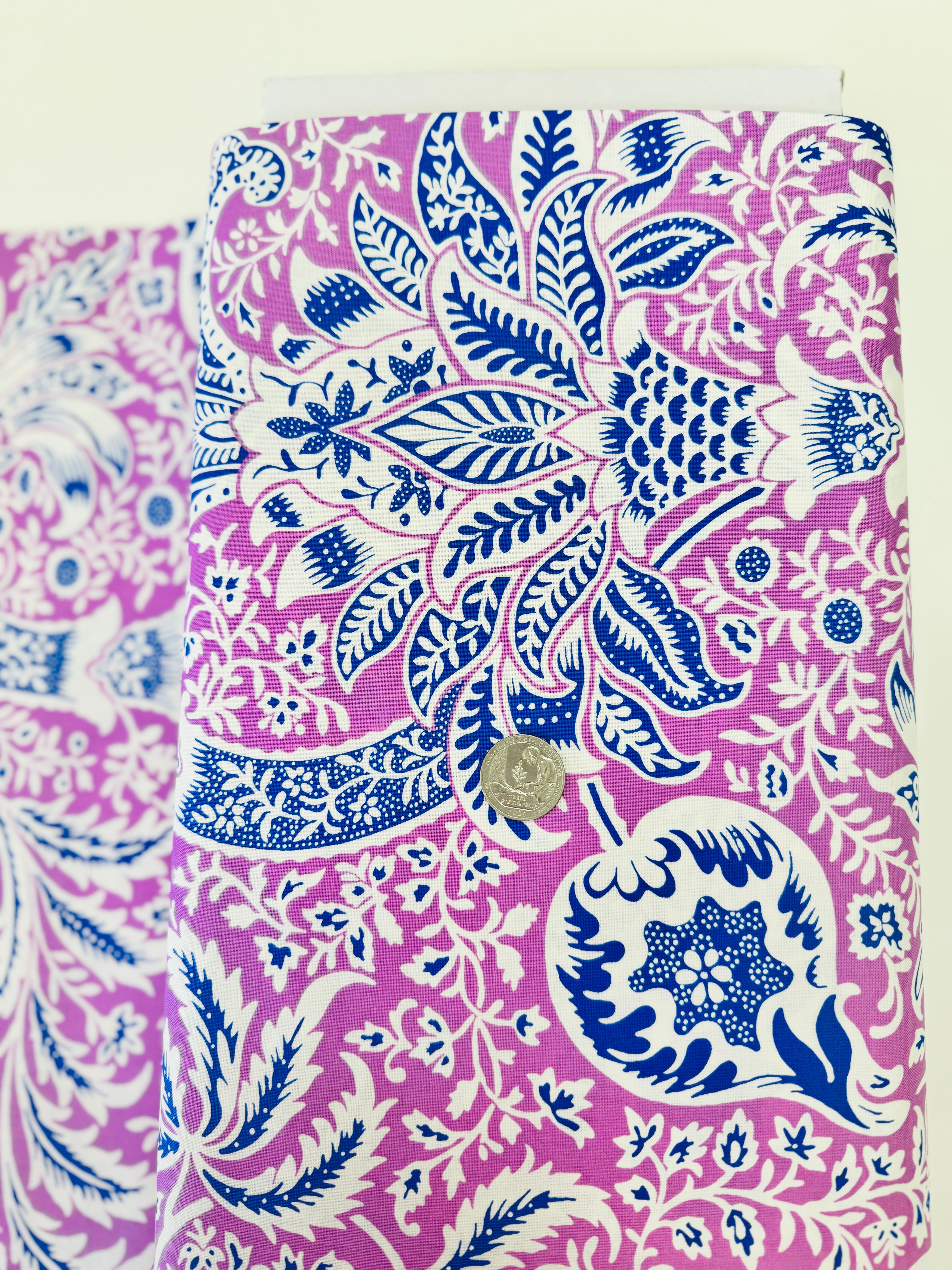 Indian Pink Fabric by Kaffe Fassett & Morris & Co | Free Spirit Fabrics