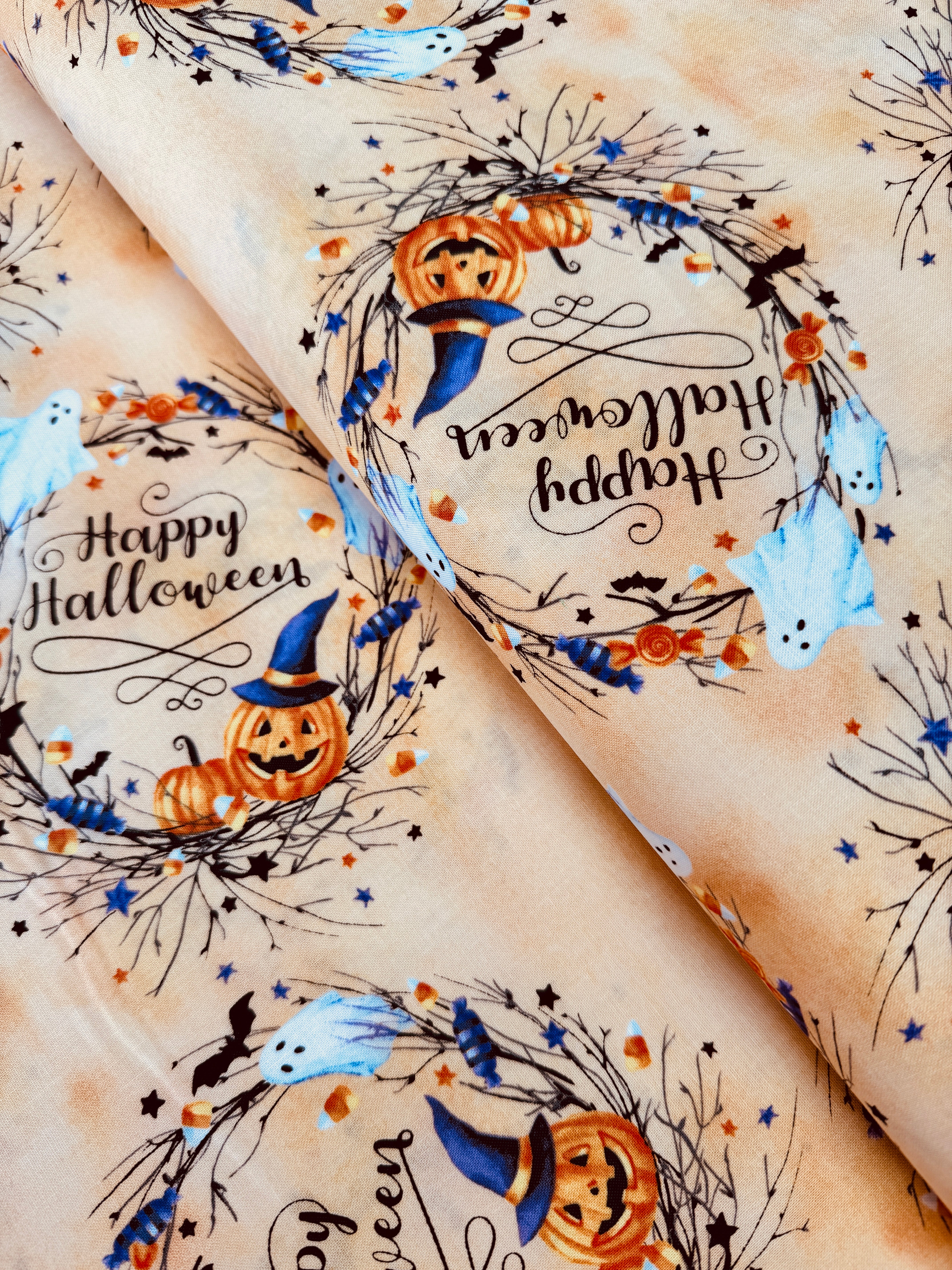 Boo! - Halloween Wreath Pumpkin Yardage