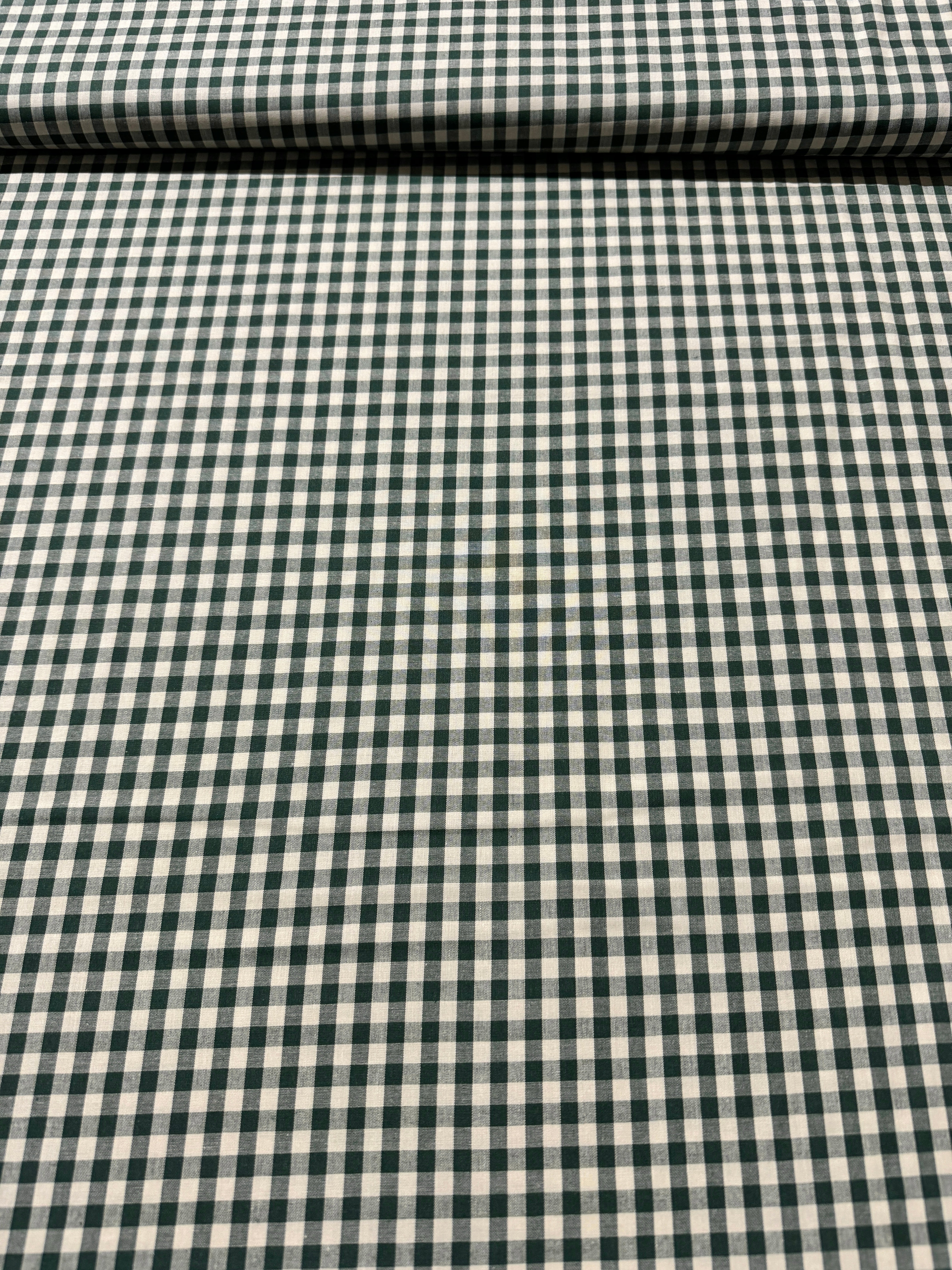 Crawford Gingham - Yarn Dyed 1/4 Inch Gingham Forest Yardage