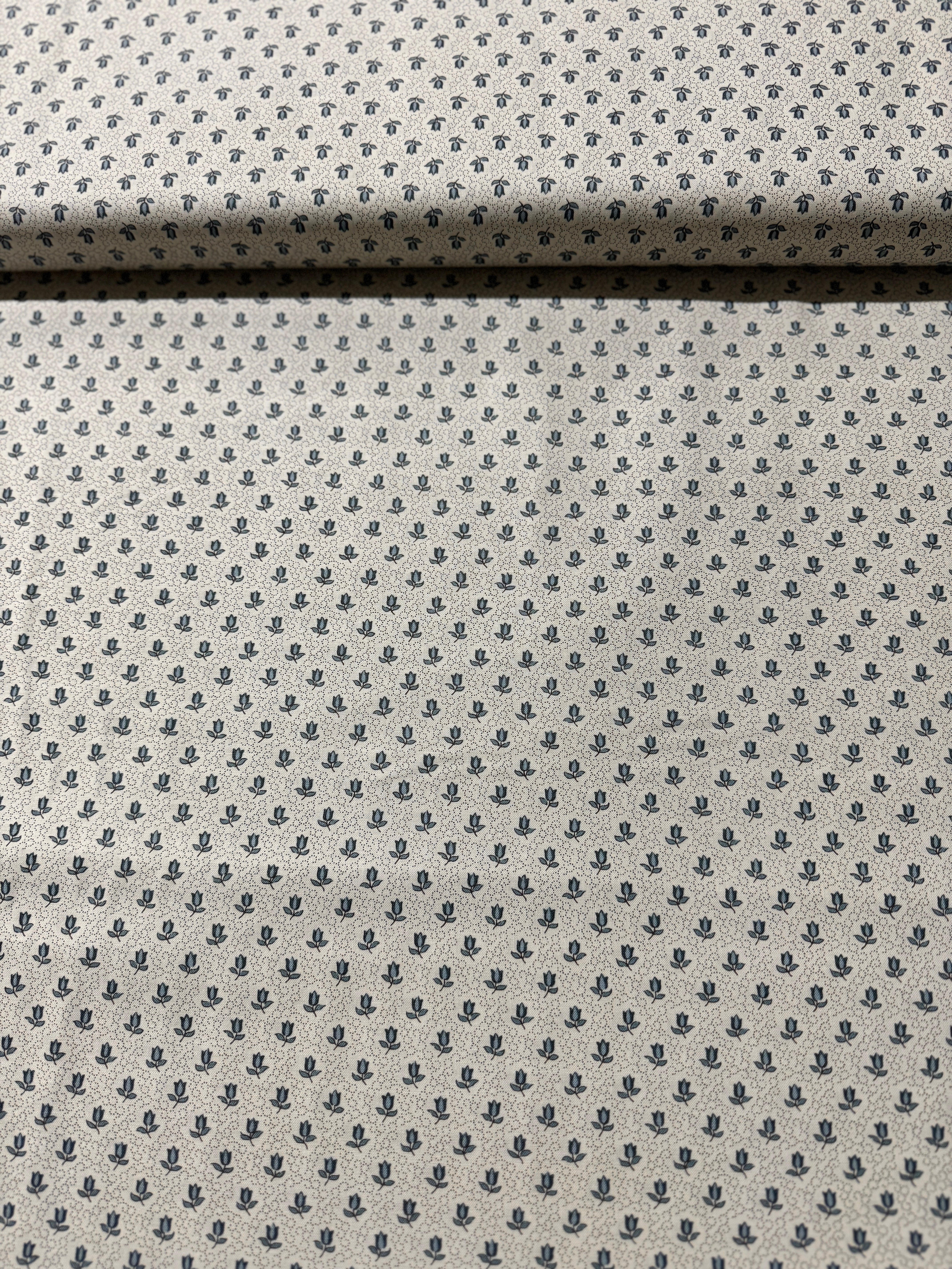 Antoinette - Florals Pearl French Blue Yardage