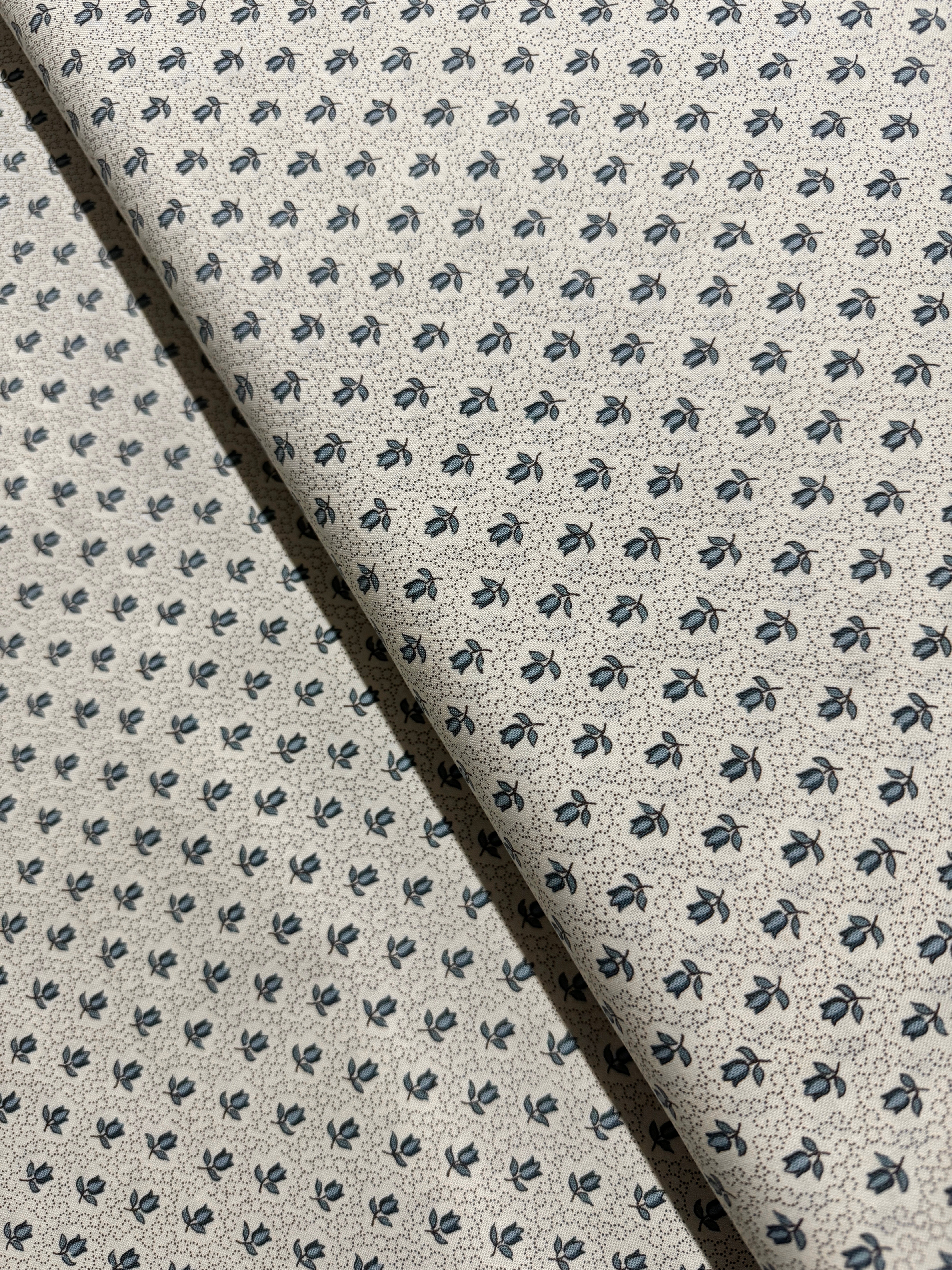 Antoinette - Florals Pearl French Blue Yardage