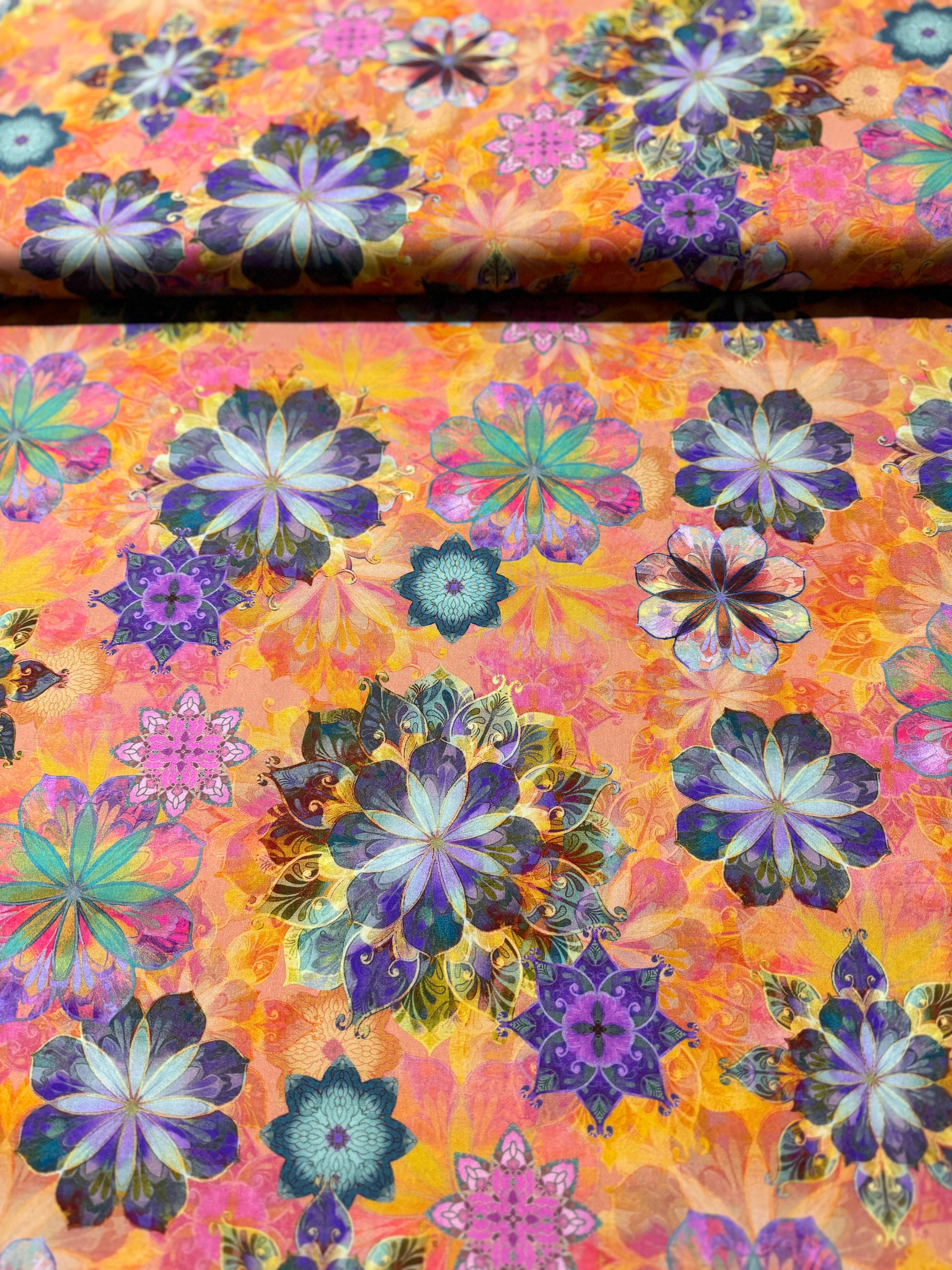 Venice - Florals Coral Yardage