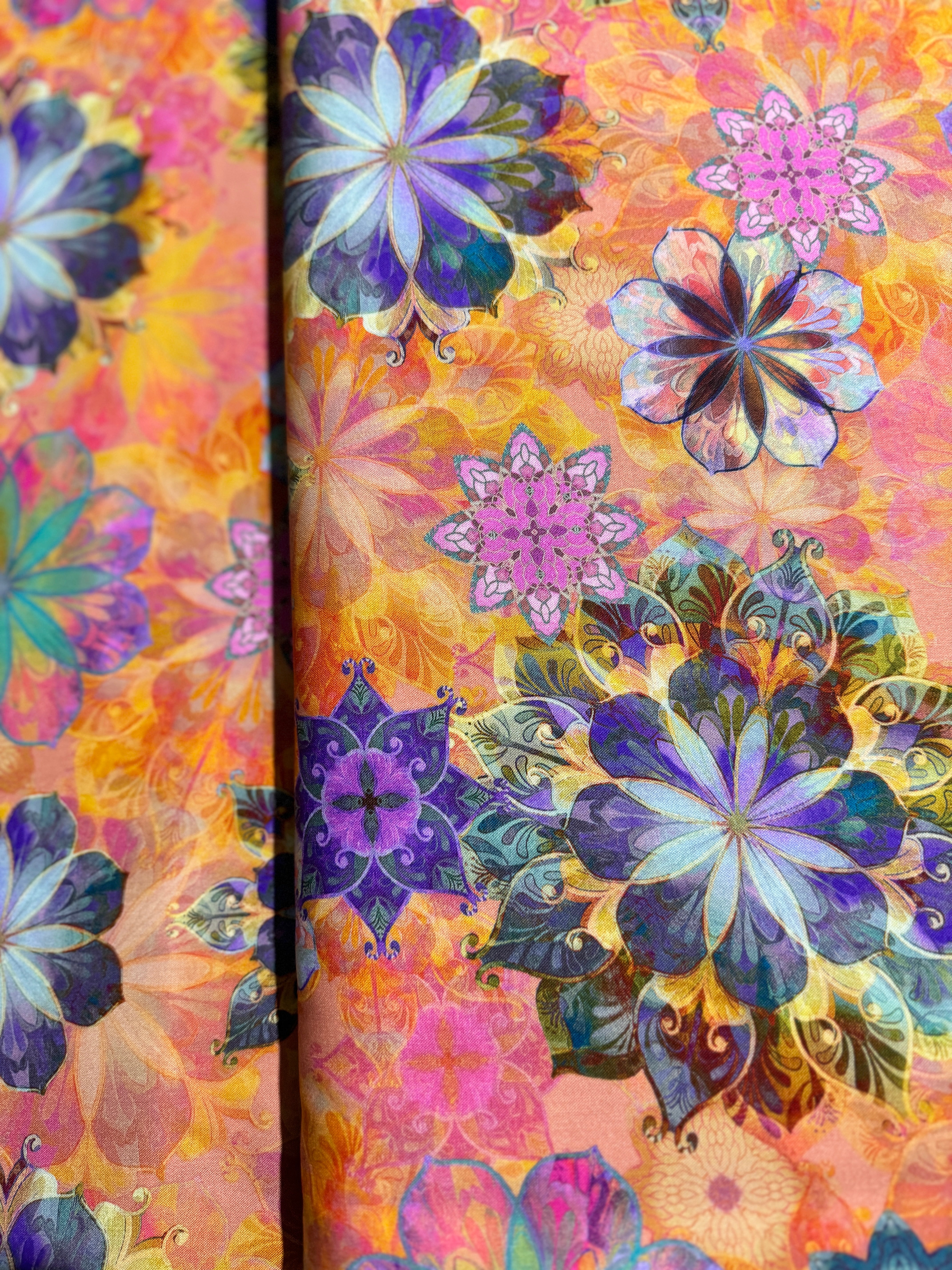 Venice - Florals Coral Yardage