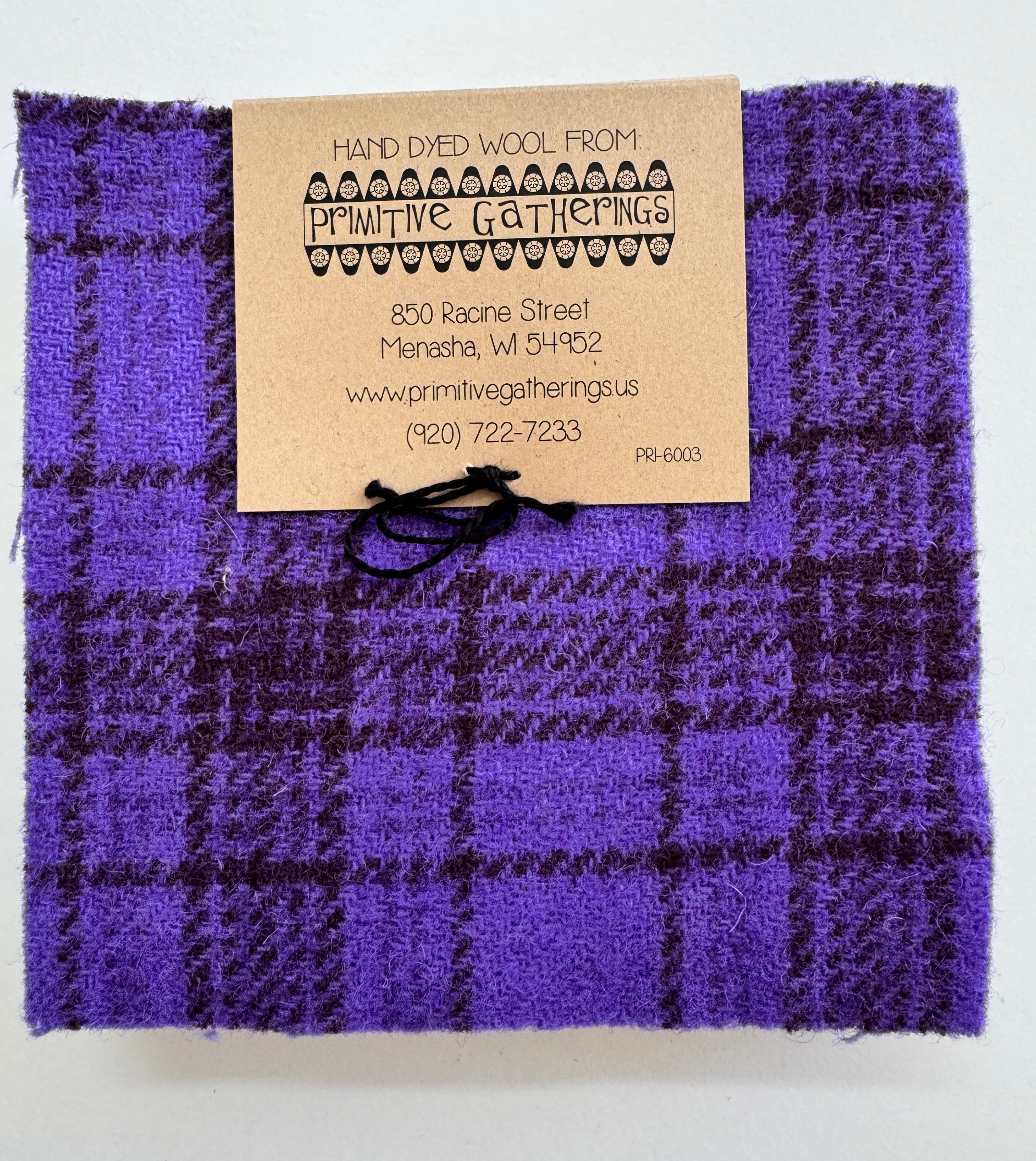 Wool 5" Charm Purples PRI 6003 Primitive Gather#1