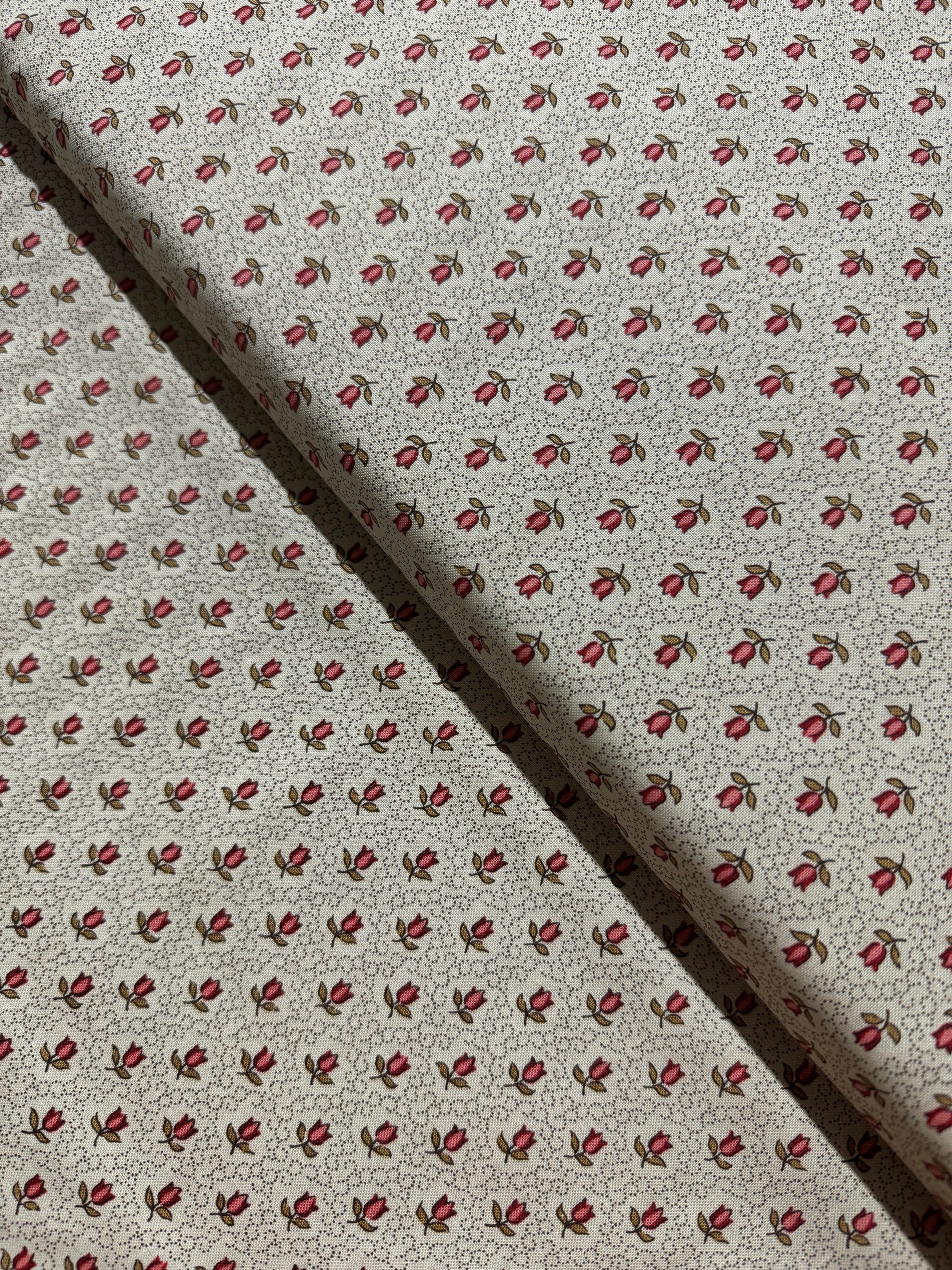 Antoinette Smoke - Small Floral Yardage