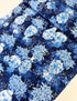 Holiday Flourish - Festive Finery - Vases Navy Silver Yardage