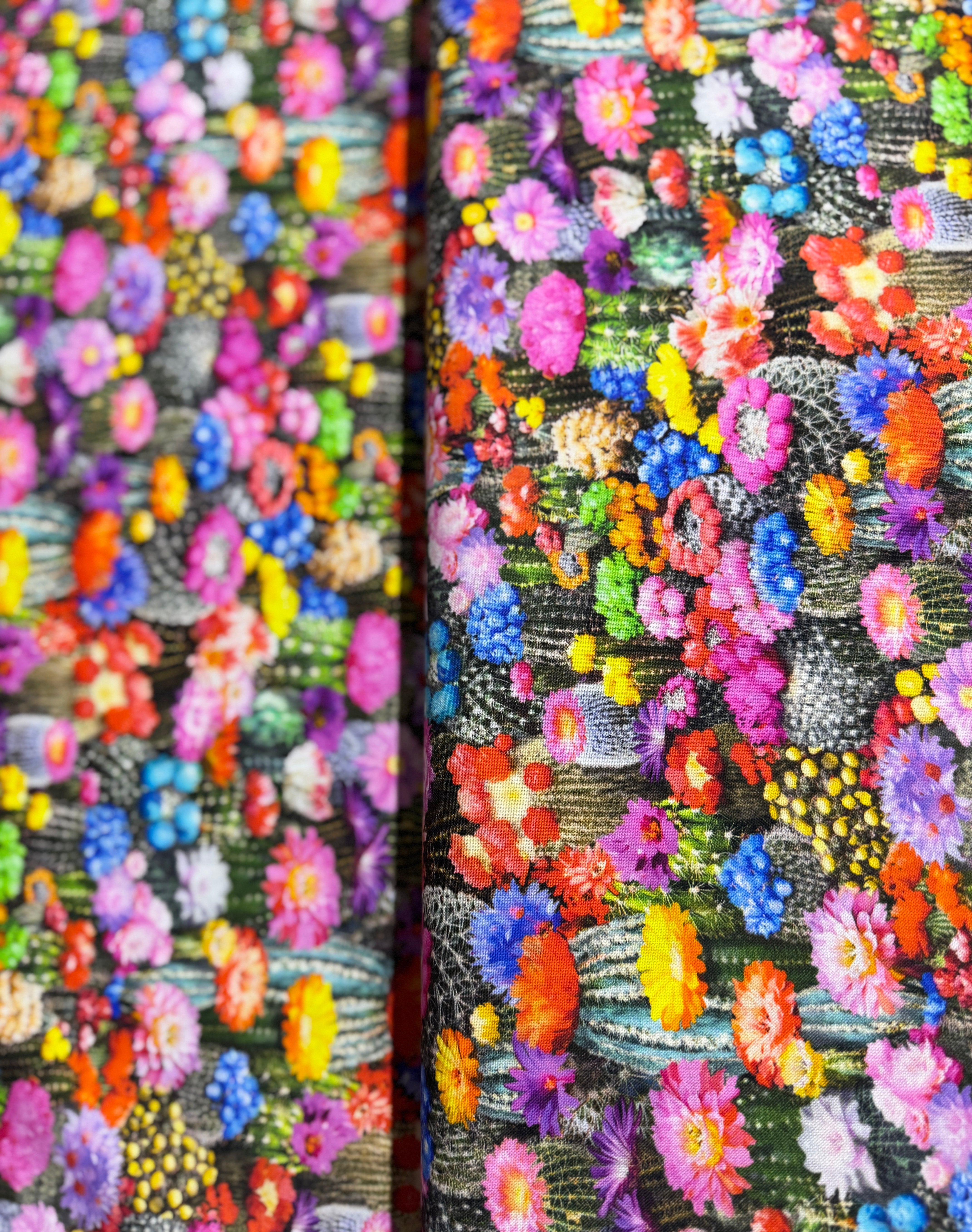 Southwest - Multi Floral Desert Cactus Yardage