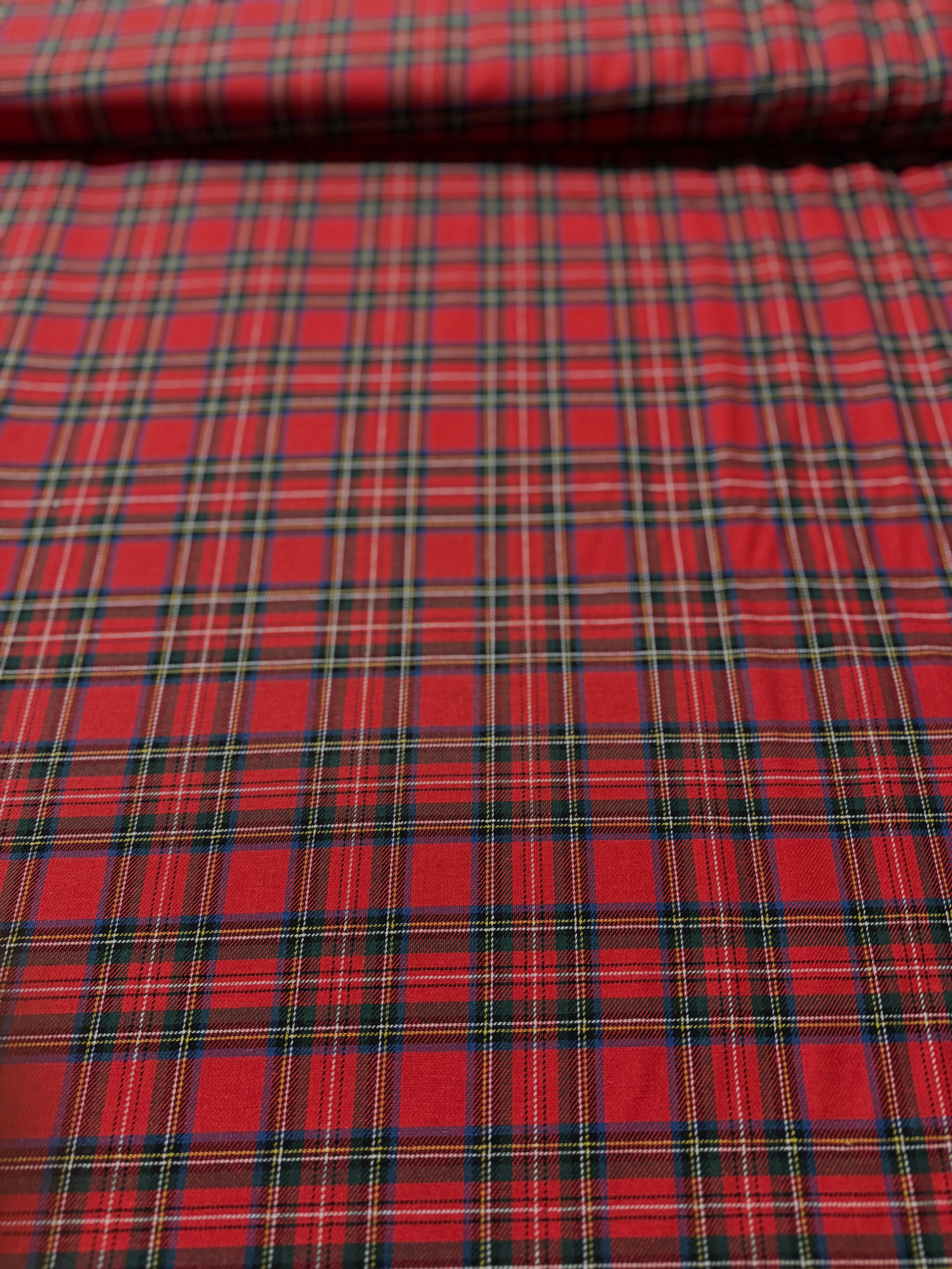 57" Width - Sevenberry Classic Plaid Yarn Dyed Twill - Red - Half Yard