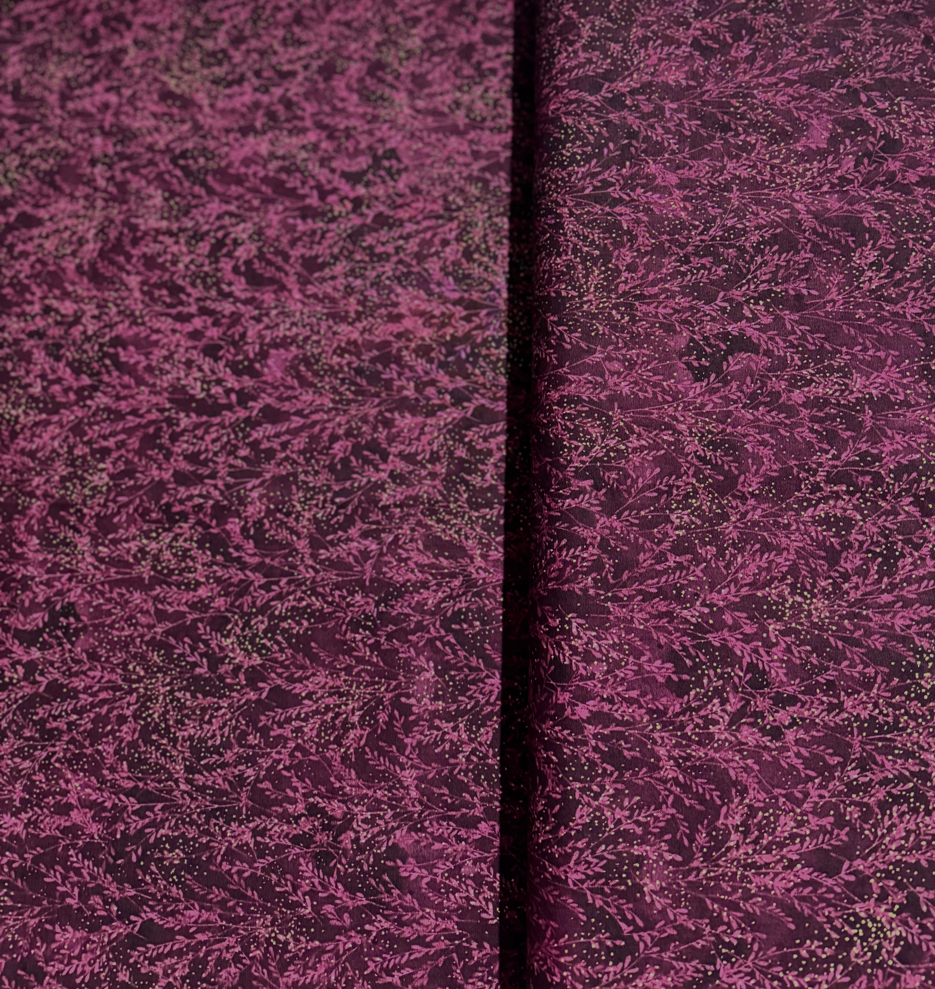 Garden Blends - Mulberry/Gold Metallic Yardage