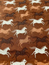 Wild Horses Delightful Golden Canvas Fabric – horse print by Loes Van Oosten from Wild & Free for Cotton + Steel.