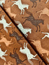 Wild Horses Delightful Golden Canvas Fabric – horse print by Loes Van Oosten from Wild & Free for Cotton + Steel.