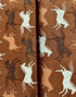 Wild Horses Delightful Golden Canvas Fabric – horse print by Loes Van Oosten from Wild & Free for Cotton + Steel.