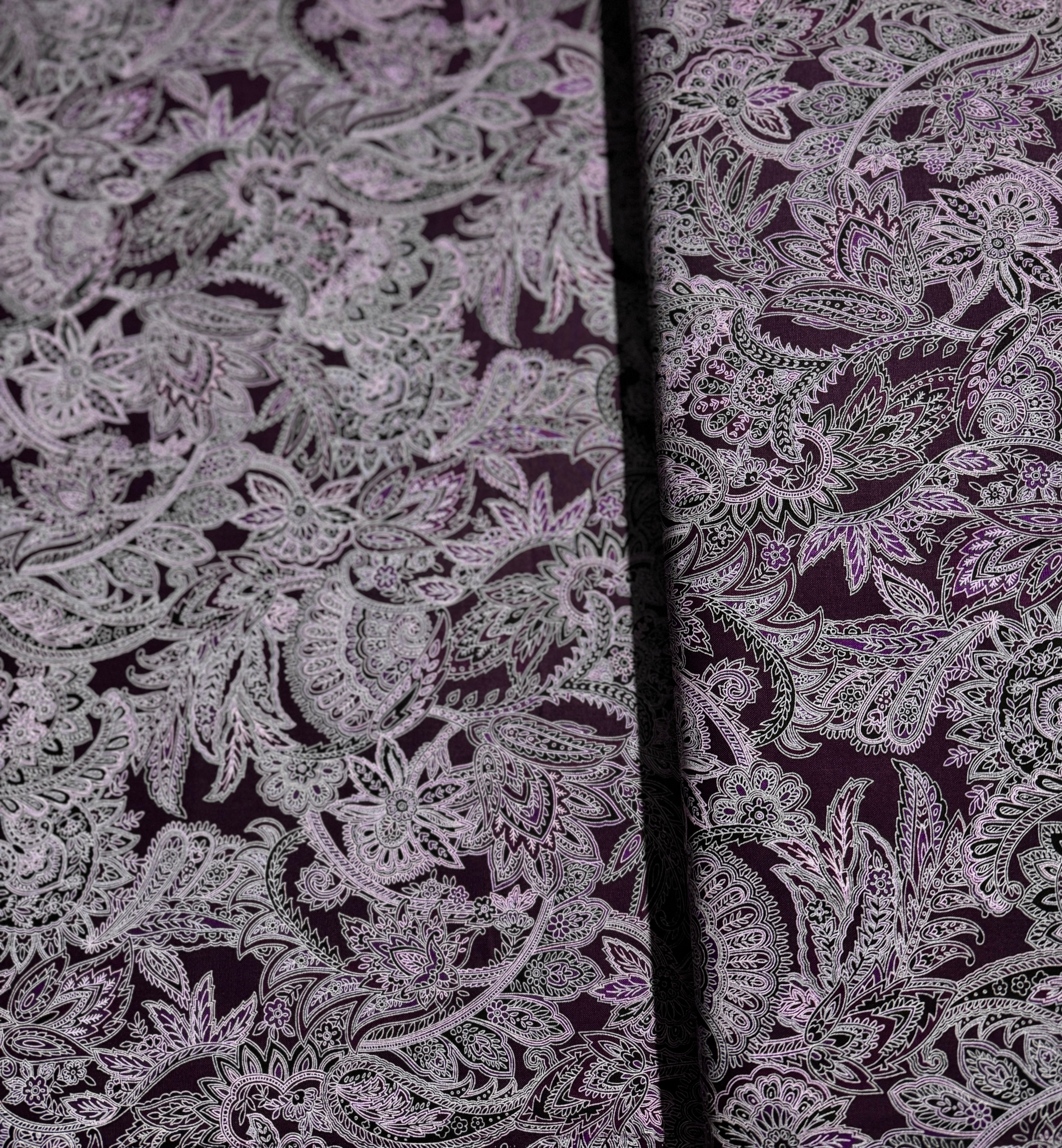 Maison Paisley Magenta Fabric by Jinny Beyer for RJR Fabrics – vibrant magenta paisley quilting cotton.